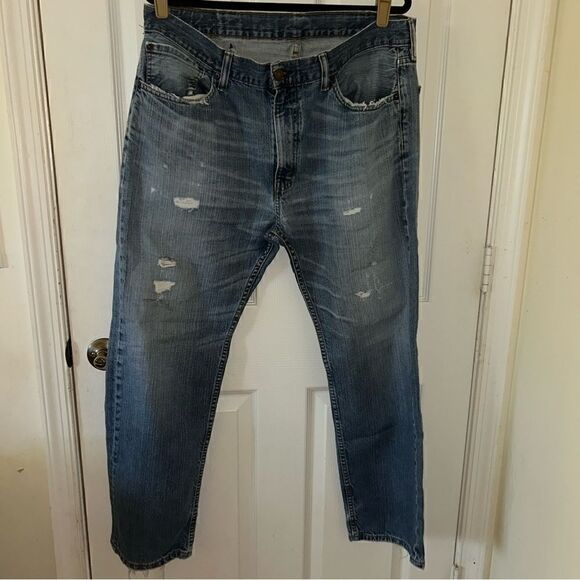 Levi’s 505 Distressed Denim Jeans - Picture 1 of 11